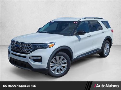 Star White Metallic Tri-Coat 2023 Ford Explorer Limited