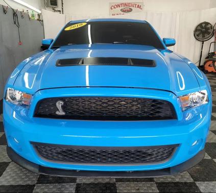 Blue 2010 Ford Mustang GT Premium