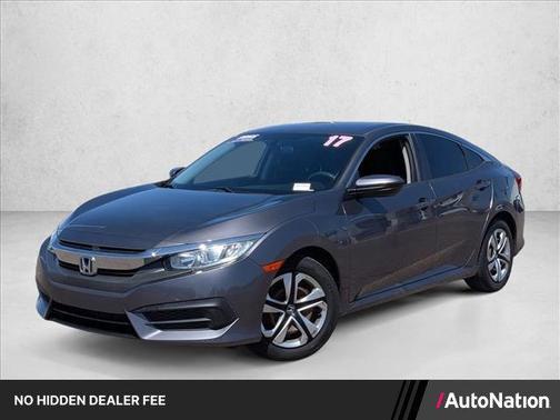 Silver/Gray 2017 Honda Civic LX