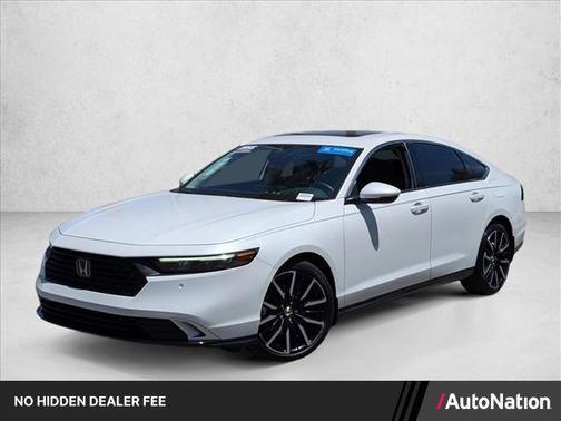 Platinum White Pearl 2025 Honda Accord Hybrid Touring