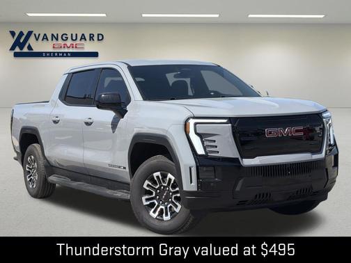 Thunderstorm Gray 2026 GMC Sierra EV Extended Range Elevation
