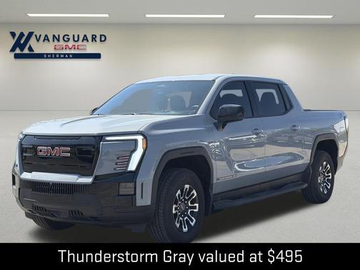 Thunderstorm Gray 2026 GMC Sierra EV Extended Range Elevation