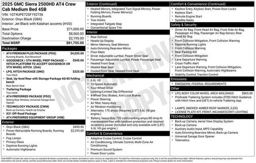 2025 GMC Sierra 2500 AT4