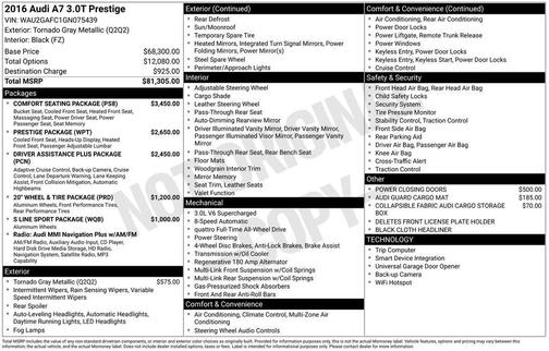 2016 Audi A7 3.0T Premium Plus