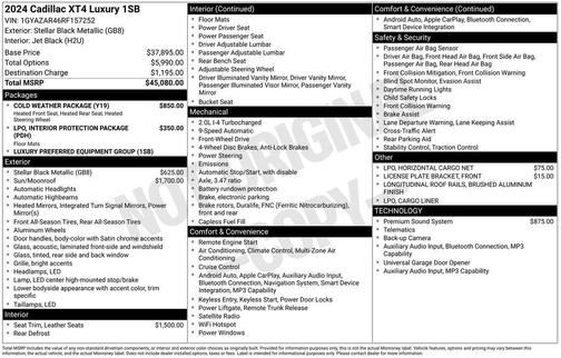 2024 Cadillac XT4 Luxury