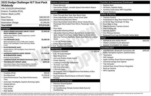 2023 Dodge Challenger R/T Scat Pack Widebody