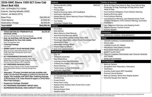 2026 GMC Sierra 1500 SLT