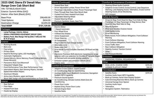 2025 GMC Sierra EV Max Range Denali