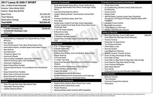 2017 Lexus IS 200t Base
