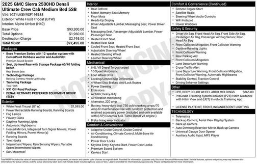 2025 GMC Sierra 2500 Denali Ultimate
