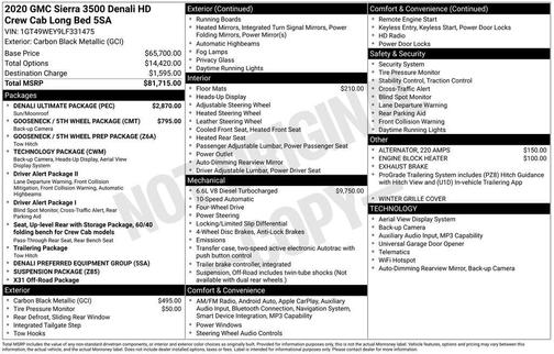 Carbon Black Metallic 2020 GMC Sierra 3500 Denali