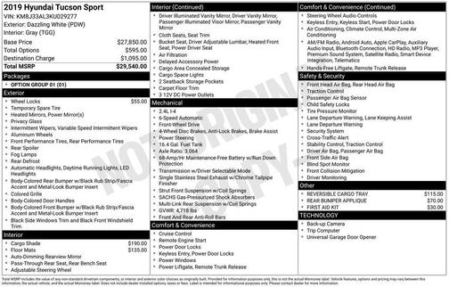 2019 Hyundai TUCSON Sport