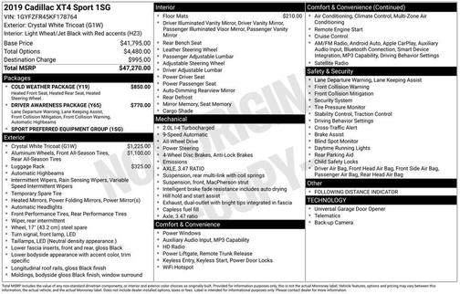 2019 Cadillac XT4 Sport