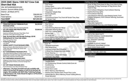 2025 GMC Sierra 1500 SLT