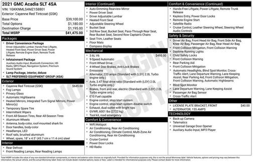 2021 GMC Acadia FWD SLT