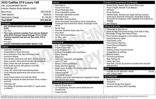 2022 Cadillac XT4 Luxury