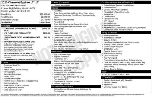 Nightfall Gray Metallic 2020 Chevrolet Equinox 1LT