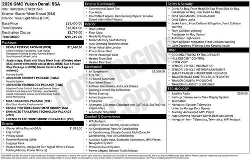 2026 GMC Yukon Denali