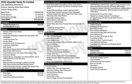 2023 Hyundai SANTA FE Limited