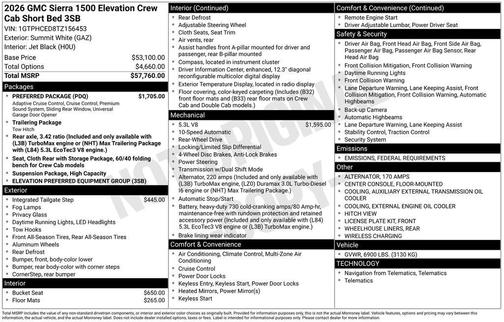 2026 GMC Sierra 1500 Elevation