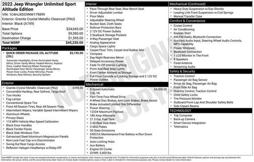 2022 Jeep Wrangler Unlimited Sport Altitude