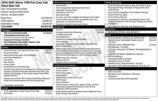 2026 GMC Sierra 1500 Pro