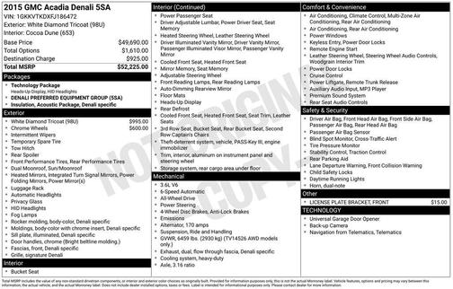 2015 GMC Acadia Denali