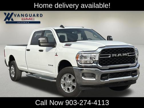 Bright White Clearcoat 2024 RAM 3500 Big Horn Crew Cab 4x4 8' Box