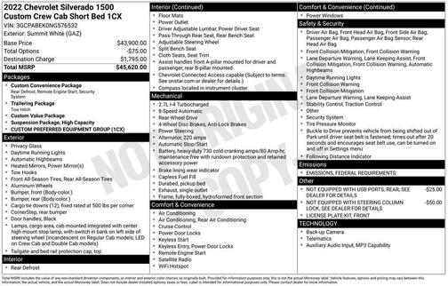 2022 Chevrolet Silverado 1500 Custom