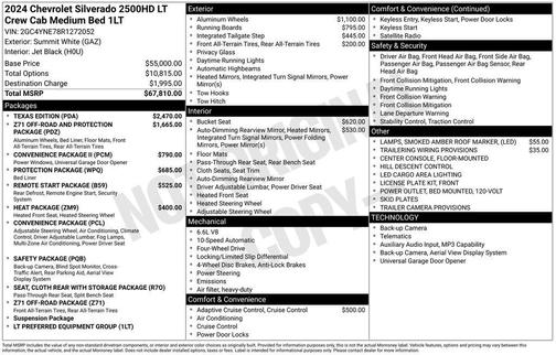 Summit White 2024 Chevrolet Silverado 2500 LT