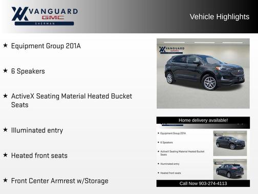 Green Metallic 2023 Ford Edge SEL