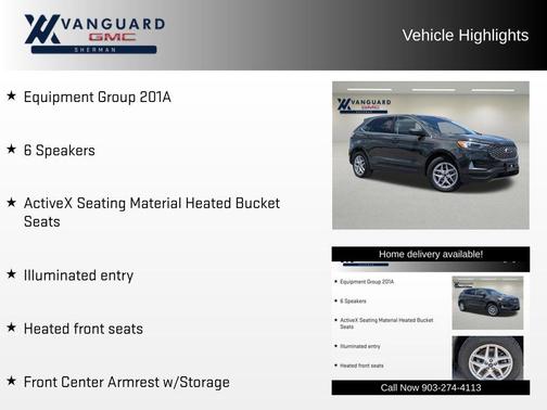 Green Metallic 2023 Ford Edge SEL