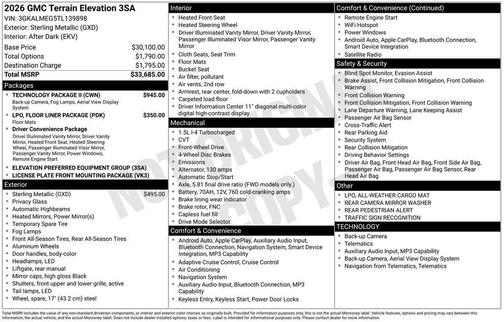 2026 GMC Terrain FWD Elevation