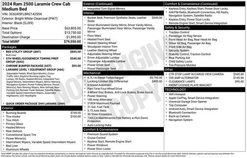 2024 RAM 2500 Laramie Crew Cab 4x4 6'4' Box