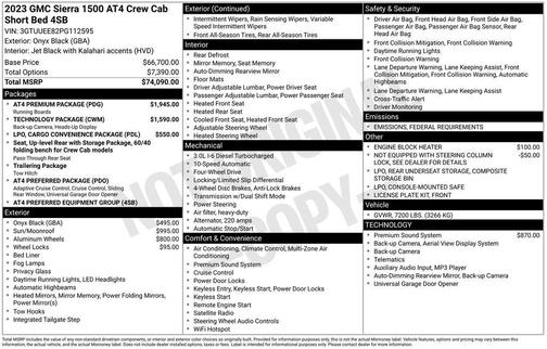 2023 GMC Sierra 1500 AT4