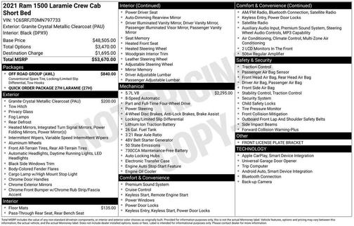 2021 RAM 1500 Laramie