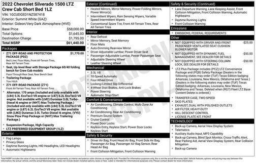 2022 Chevrolet Silverado 1500 LTZ
