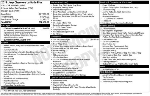 2019 Jeep Cherokee Latitude Plus