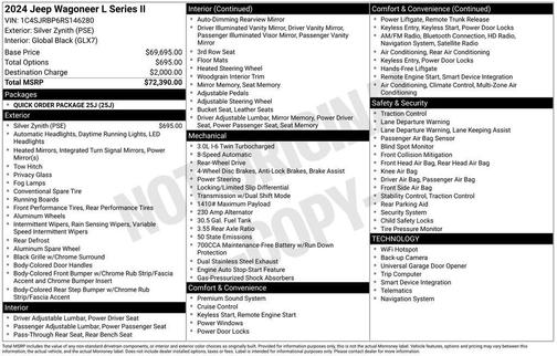 2024 Jeep Wagoneer L Series II 4x2