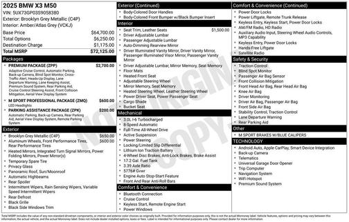 2025 BMW X3 M50 xDrive