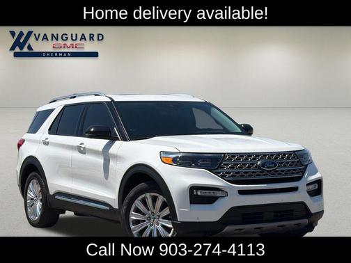 Star White Metallic Tri-Coat 2022 Ford Explorer Limited