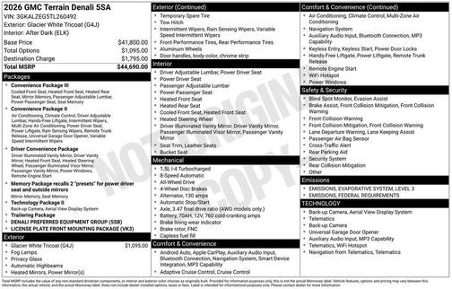 2026 GMC Terrain Denali