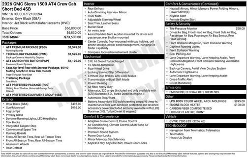 2026 GMC Sierra 1500 AT4