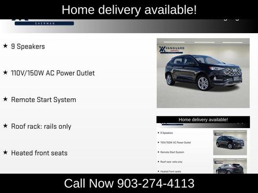 Agate Black 2020 Ford Edge SEL