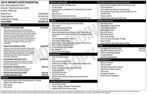 2019 INFINITI QX50 ESSENTIAL