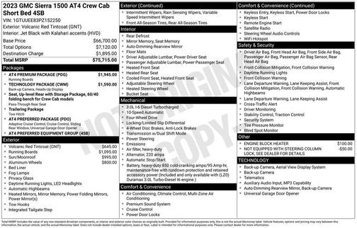 2023 GMC Sierra 1500 AT4