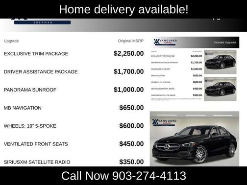 White 2023 Mercedes-Benz C-Class Sedan
