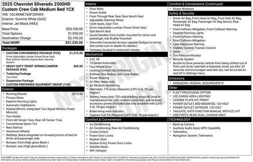 2025 Chevrolet Silverado 2500 Custom