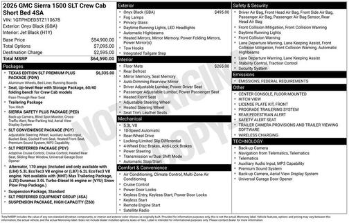 2026 GMC Sierra 1500 SLT