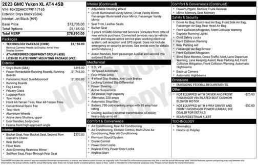 2023 GMC Yukon XL 4WD AT4